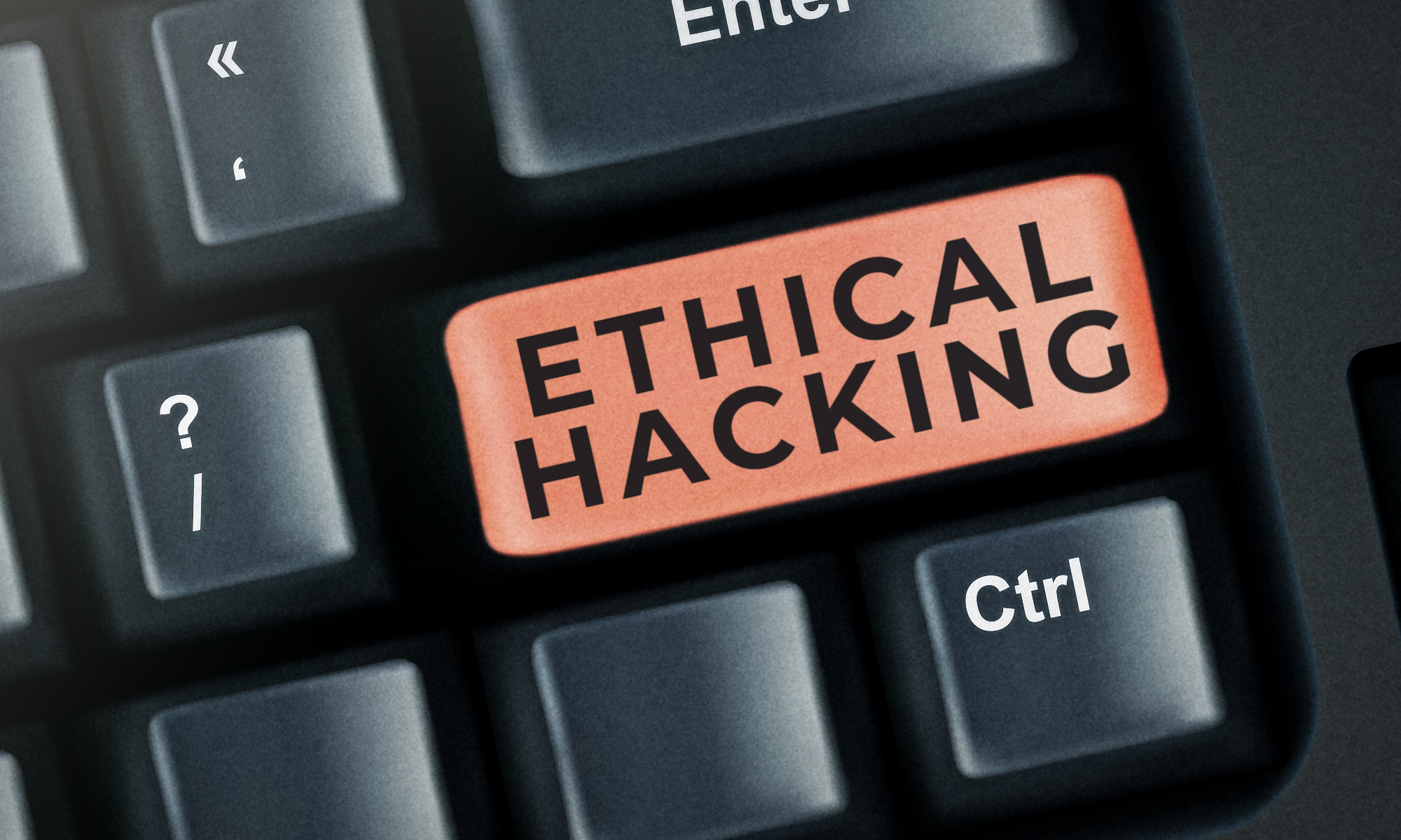 Ethical Hacking inscrit sur un clavier