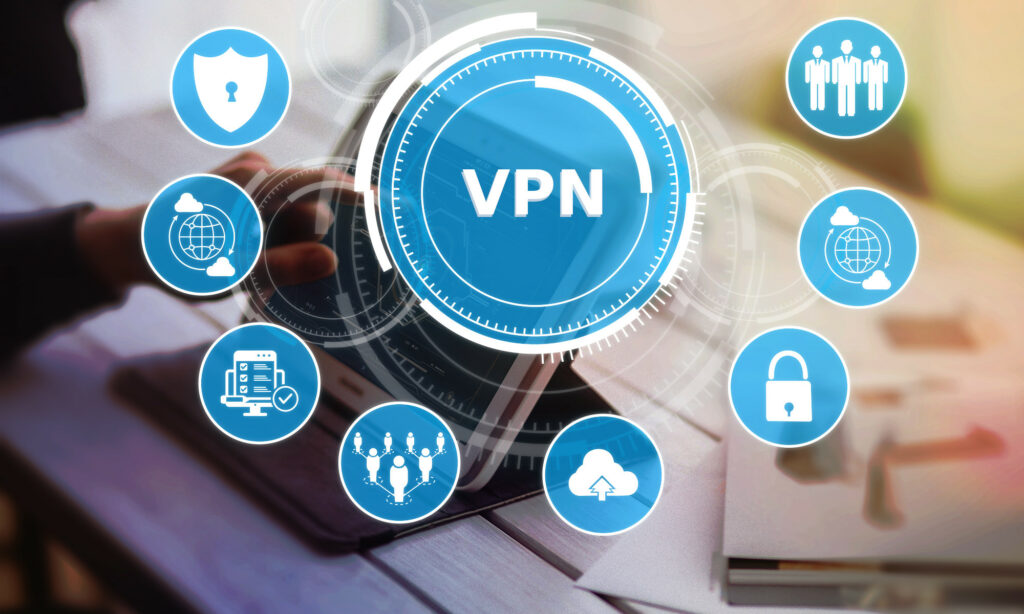 VPN avec icônes - Virtual Private Network